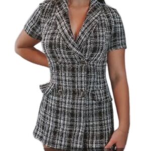 Promesa Black & White Blazer Dress